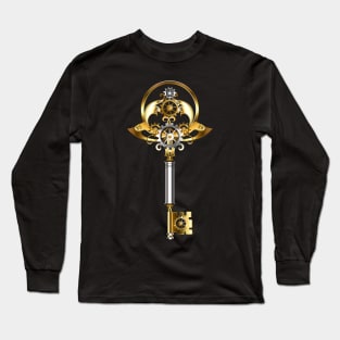 Steampunk key with gears Long Sleeve T-Shirt